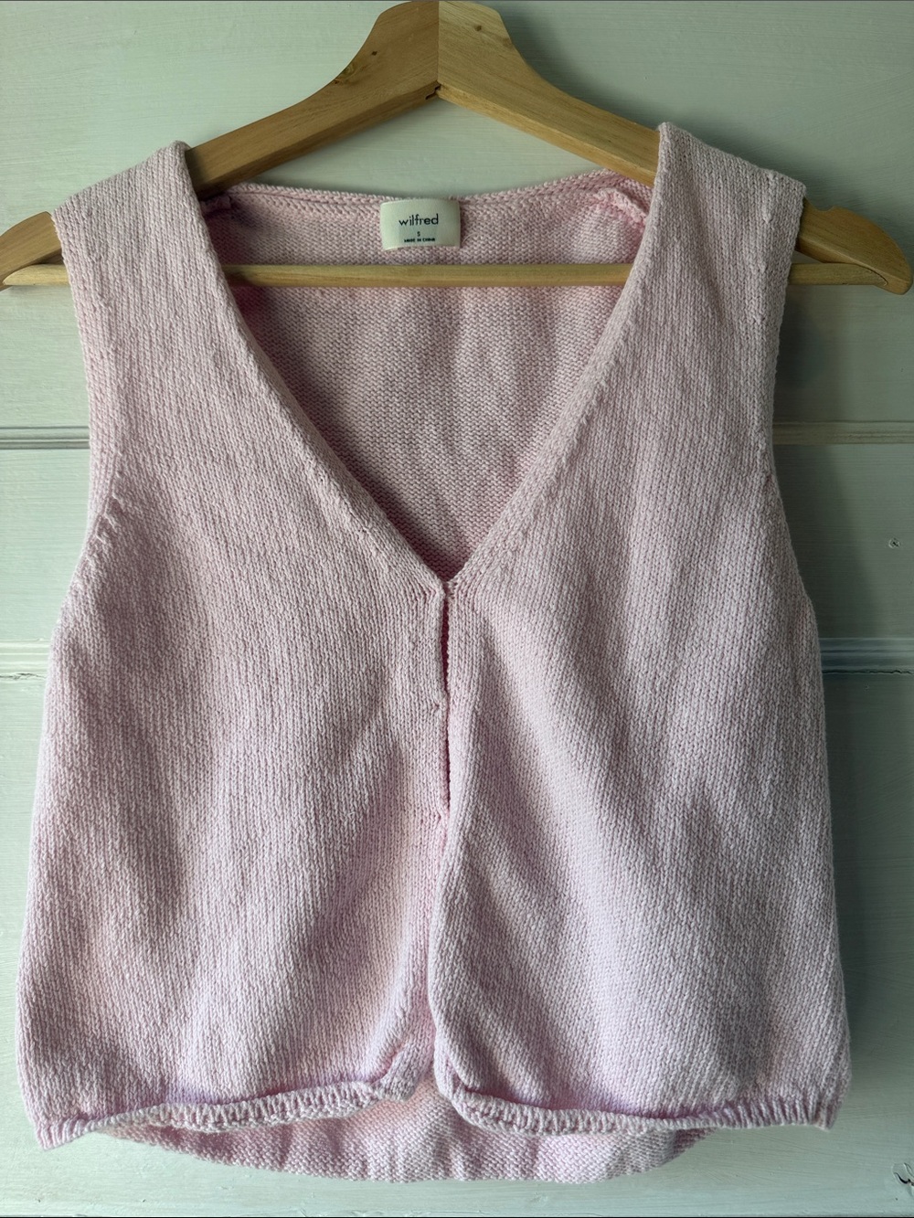 Wilfred Pale Pink V-Neck Knit Tank #12